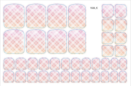 Nail decoration films for pedicure - 1026K 
