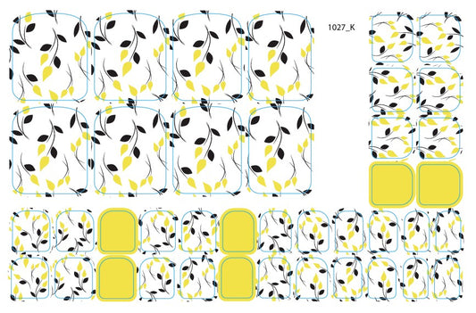 Nail decoration films for pedicure - 1027K 