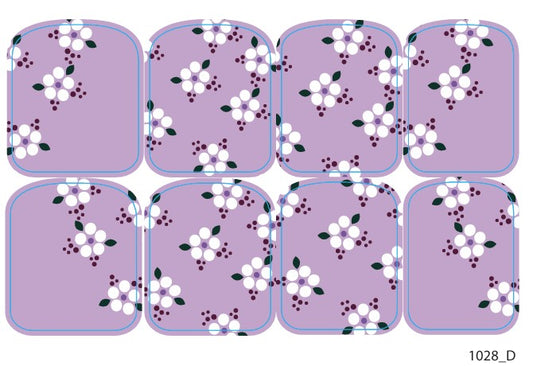 Large nail decoration films for pedicure - 1028D 