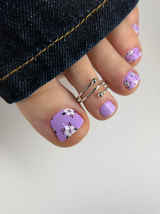 Large nail decoration films for pedicure - 1028D 