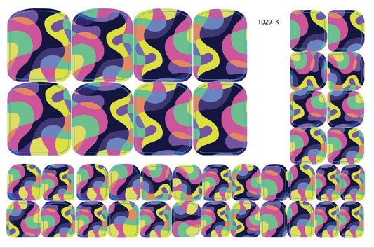 Nail decoration films for pedicure - 1029K 