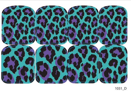 Large nail decoration films for pedicure - 1031D 