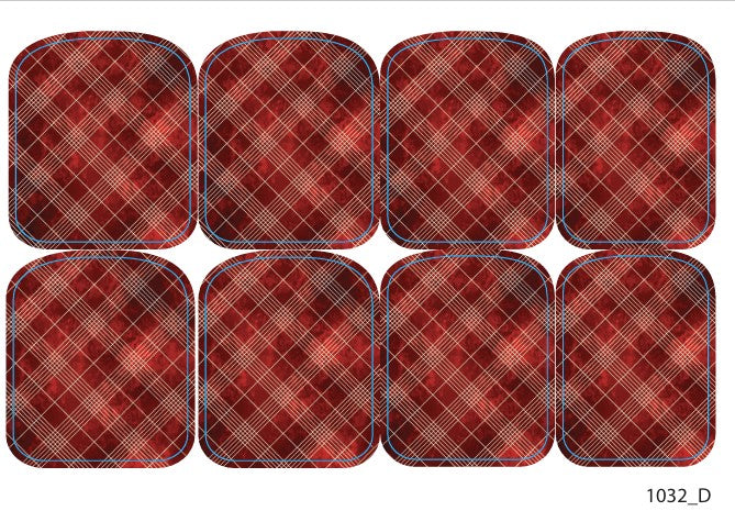 Large nail decoration films for pedicure - 1032D 