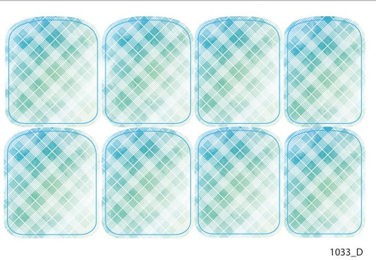 Large nail decoration films for pedicure - 1033D 