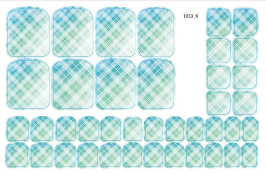 Nail decoration films for pedicure - 1033K 