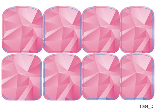 Large nail decoration films for pedicure - 1034D 