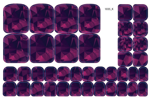 Nail decoration films for pedicure - 1035K 