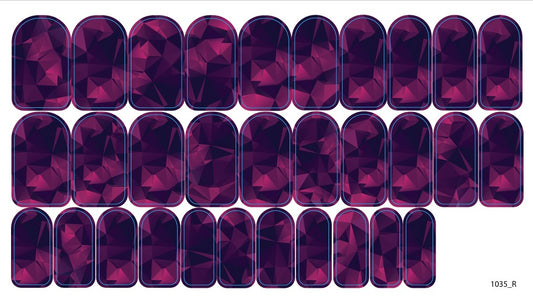 Nail decoration films for manicure - 1035R 