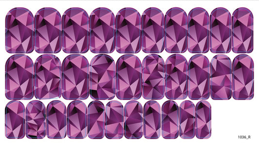 Nail decoration films for manicure - 1036R 