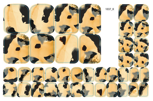 Nail decoration films for pedicure - 1037K 