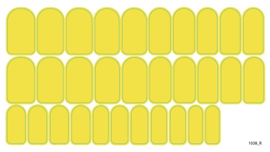 Nail decoration films for manicure yellow - 1038R 