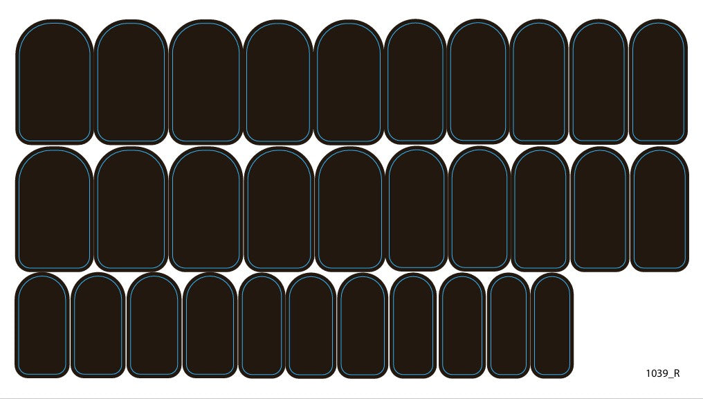 Nail decoration films for manicure dark brown - 1039R 