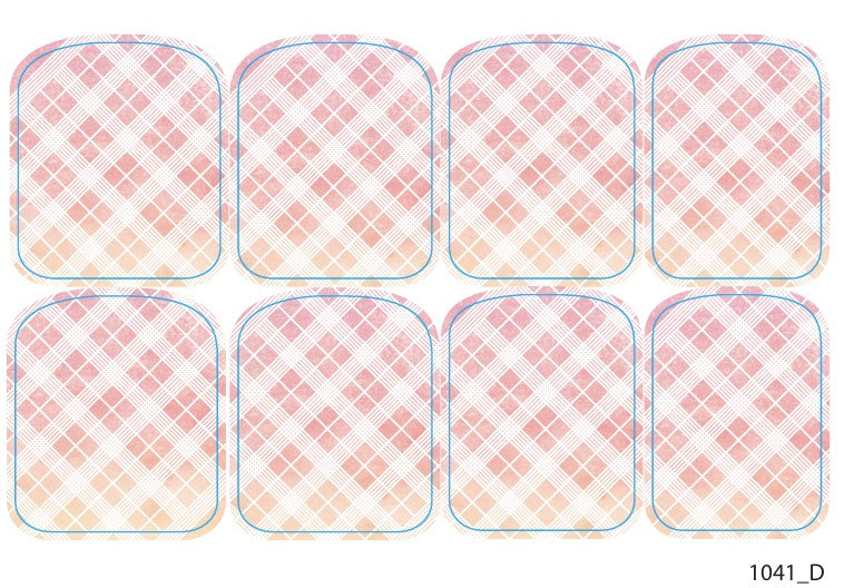 Large nail decoration films for pedicure - 1041D 