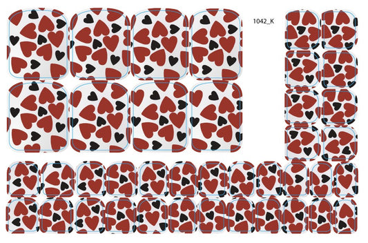 Nail decoration films for pedicure - 1042K 