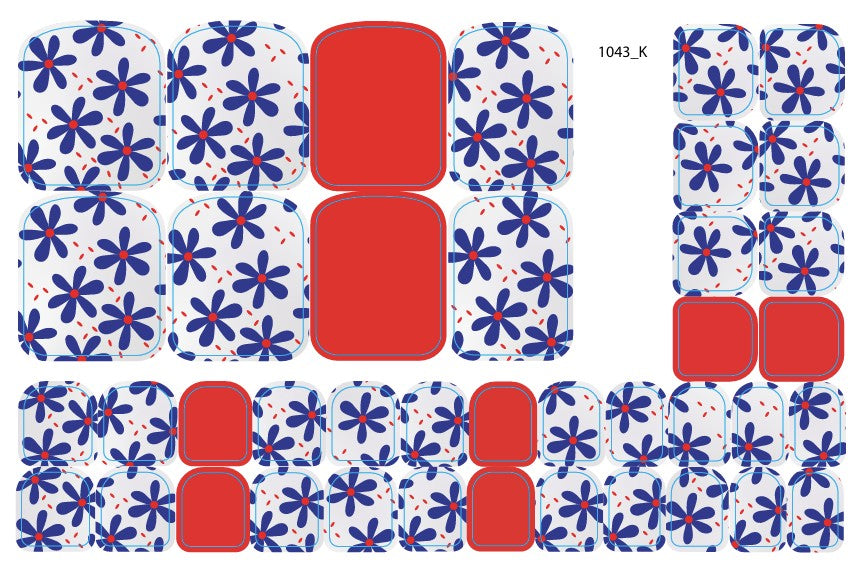 Nail decoration films for pedicure - 1043K 
