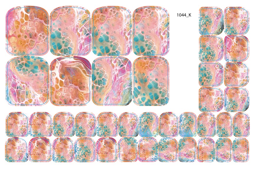 Nail decoration films for pedicure- 1044K 