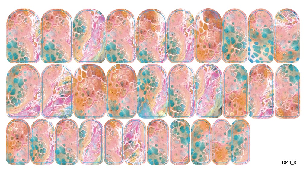 Nagų dekoravimo plėvelės manikiūrui - 1044R