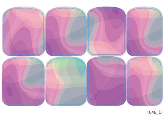 Large nail decoration films for pedicure - 1046D 