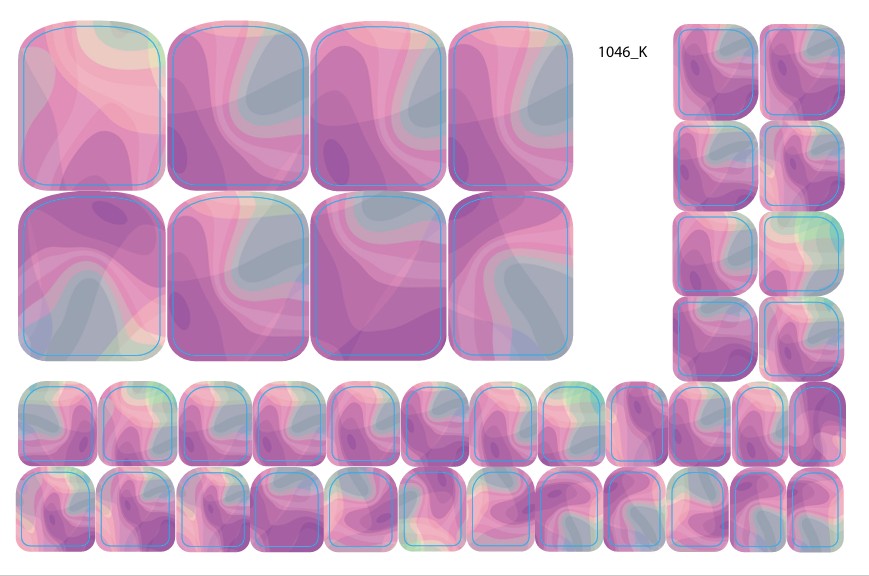 Nail decoration films for pedicure - 1046K 