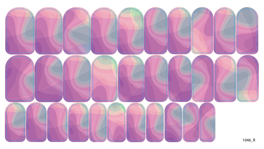 Nail decoration films for manicure - 1046R 