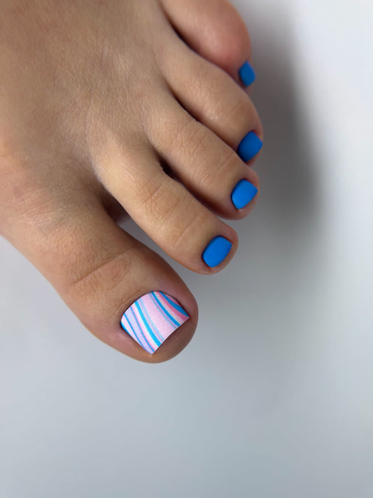 Large nail decoration films for pedicure - 1048D 
