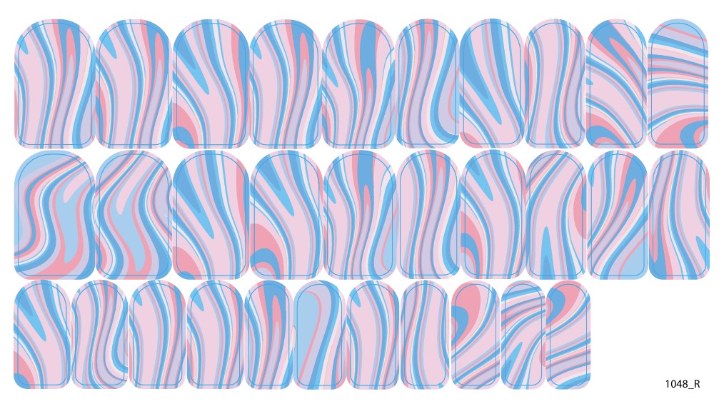 Nail decoration films for manicure - 1048R 