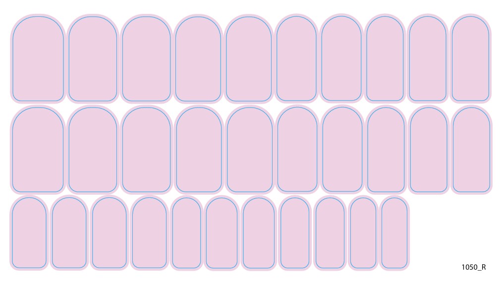 Nail decoration films for manicure pastel pink - 1050R 
