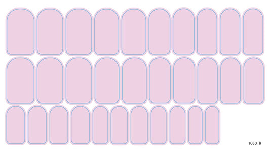 Nagų dekoravimo plėvelės manikiūrui pastelinė rožinė - 1050R