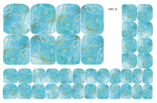 Nail decoration films for pedicure - 1051K 