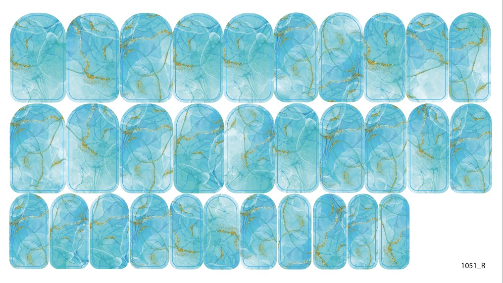 Nagų dekoravimo plėvelės manikiūrui - 1051R