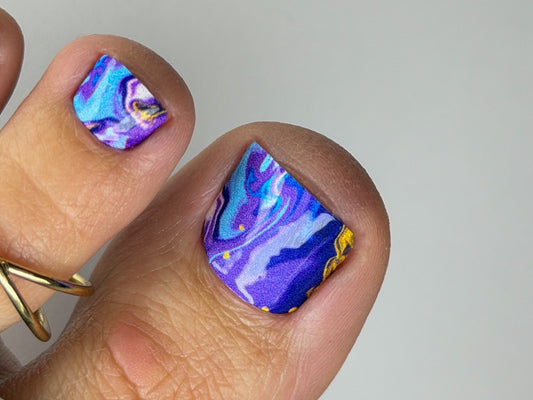 Large nail decoration films for pedicure - 1054D 