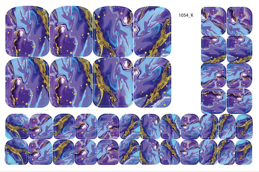 Nail decoration films for pedicure - 1054K 