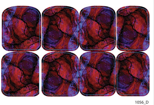 Large nail decoration films for pedicure - 1056D 