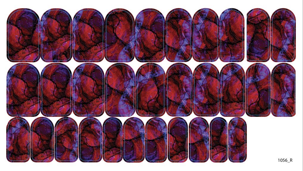 Nagų dekoravimo plėvelės manikiūrui - 1056R