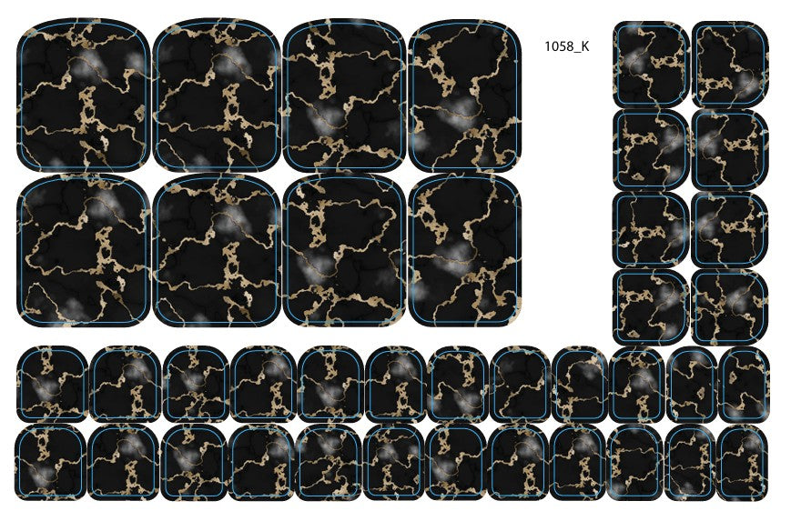 Nail decoration films for pedicure - 1058K 