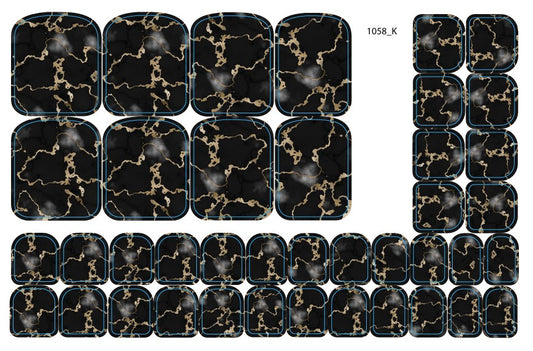 Nail decoration films for pedicure - 1058K 