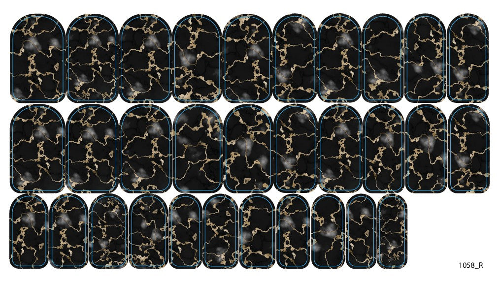 Nagų dekoravimo plėvelės manikiūrui - 1058R