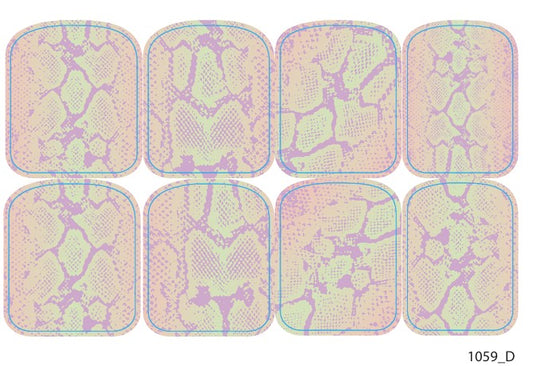 Large nail decoration films for pedicure - 1059D 