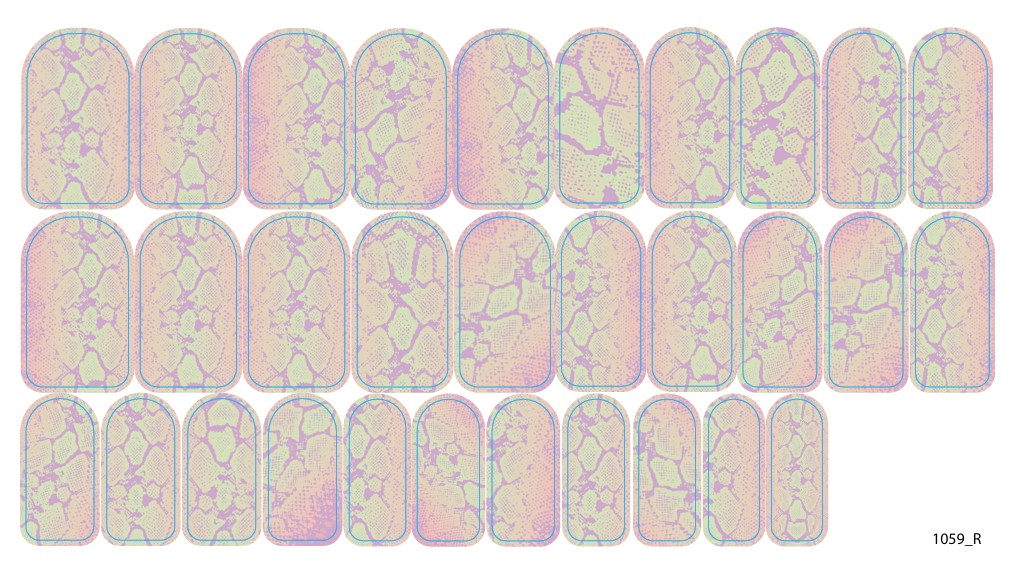 Nagų dekoravimo plėvelės manikiūrui - 1059R