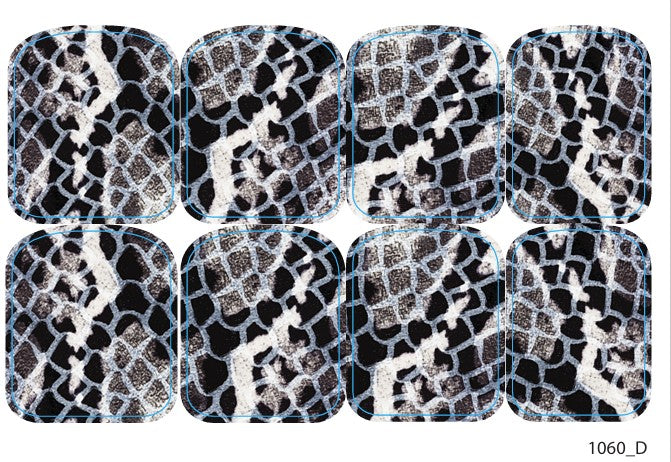 Large nail decoration films for pedicure - 1060D 