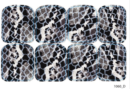 Large nail decoration films for pedicure - 1060D 