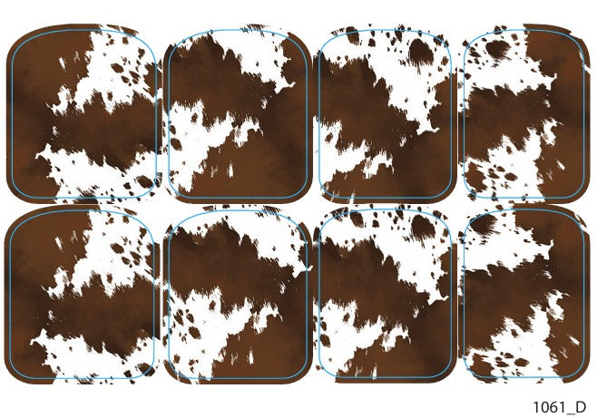 Large nail decoration films for pedicure - 1061D 