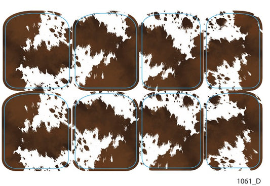 Large nail decoration films for pedicure - 1061D 