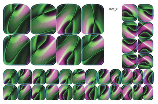 Nail decoration films for pedicure - 1062K 