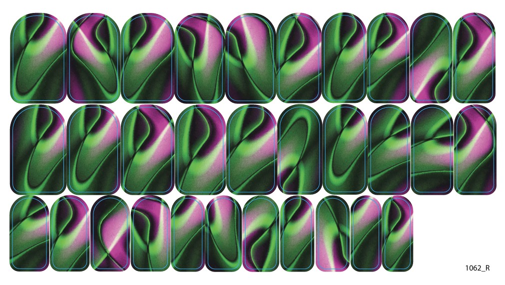 Nagų dekoravimo plėvelės manikiūrui - 1062R