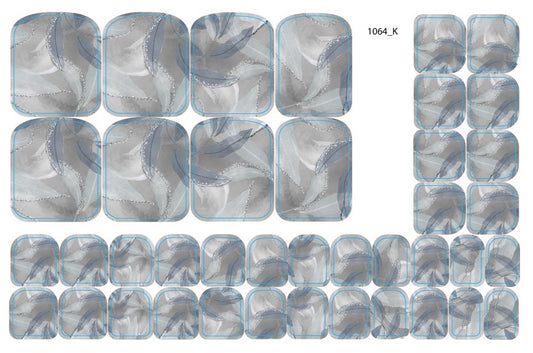 Nail decoration films for pedicure - 1064K 
