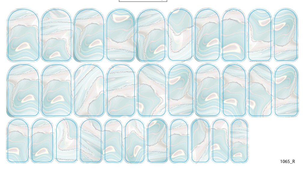 Nail decoration films for manicure - 1065R 