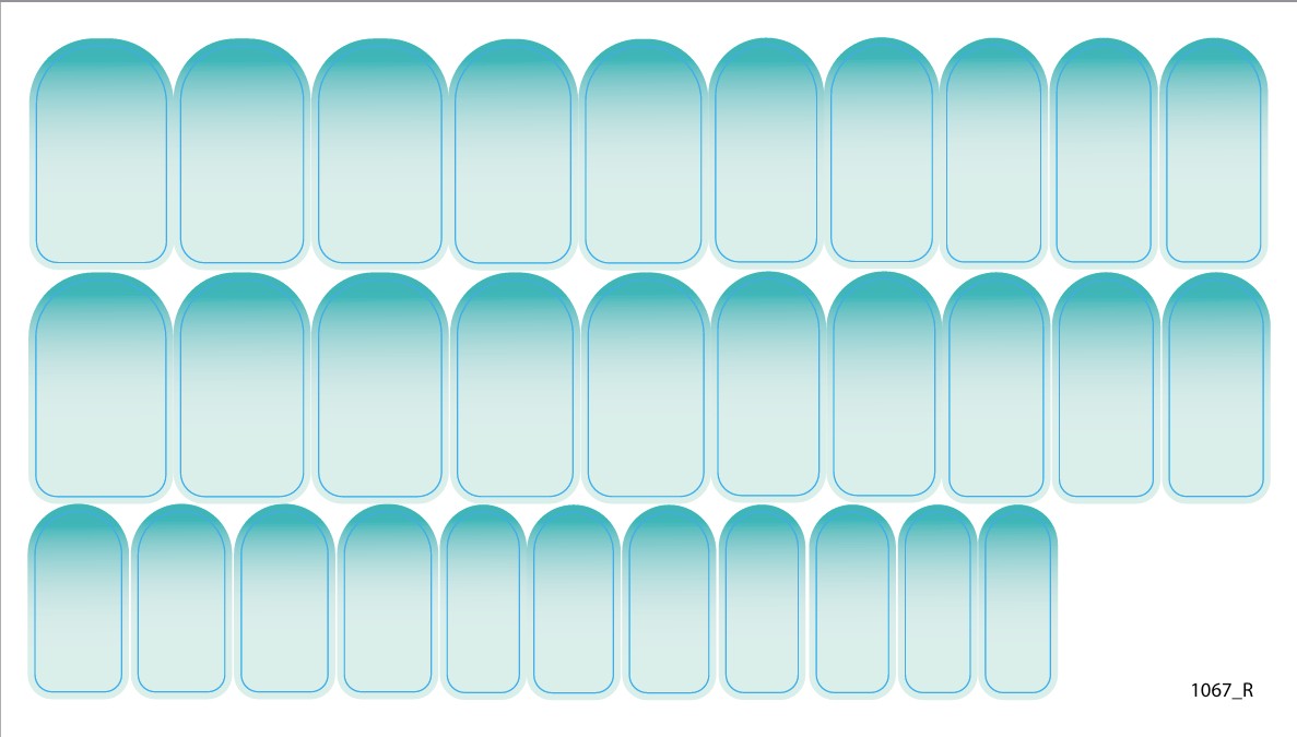 Nagų dekoravimo plėvelės manikiūrui - 1067R