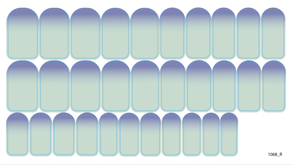 Nagų dekoravimo plėvelės manikiūrui - 1068R