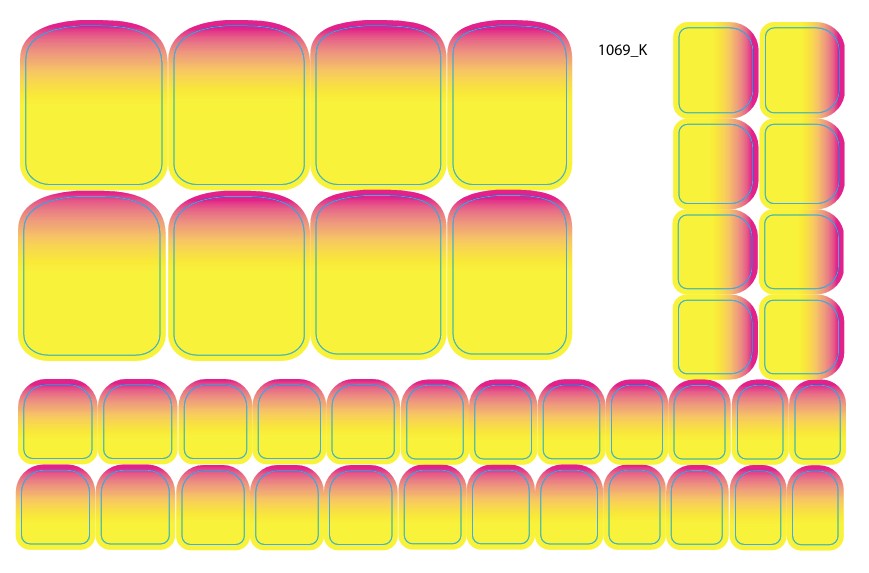 Nail decoration films for pedicure - 1069K 